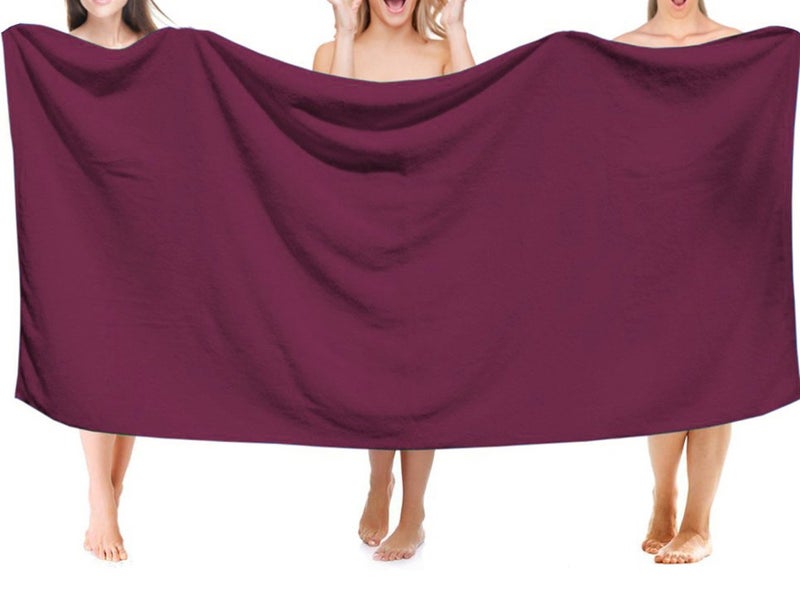 MYLSMPLE Microfiber Luxury Bath Sheet Extra Large Bath Towel Fast Drying Beach Towel (36 Inch X 72 Inch, Purple) - Image 4